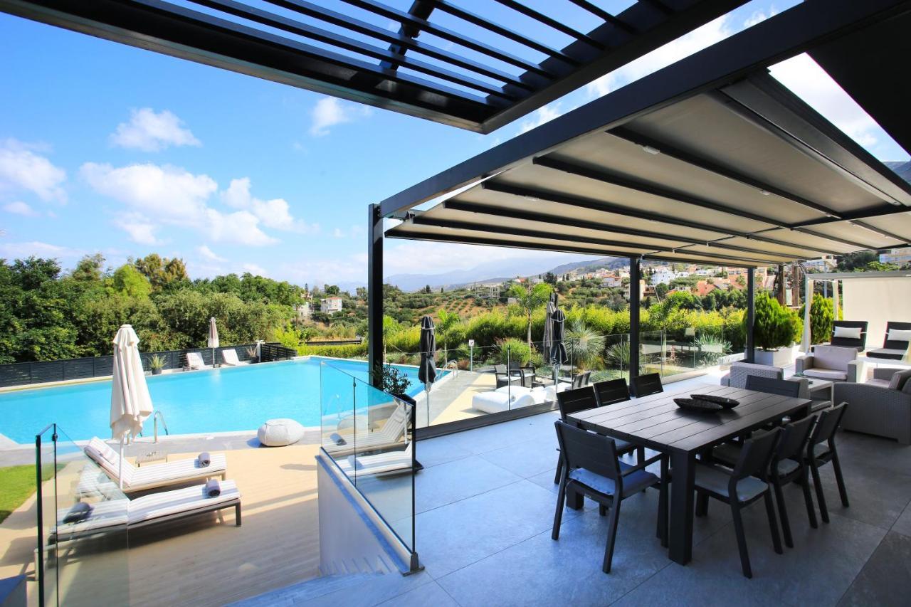 Orama Luxury Villa 4 Bedrooms With Private Pool Khersónisos Eksteriør bilde