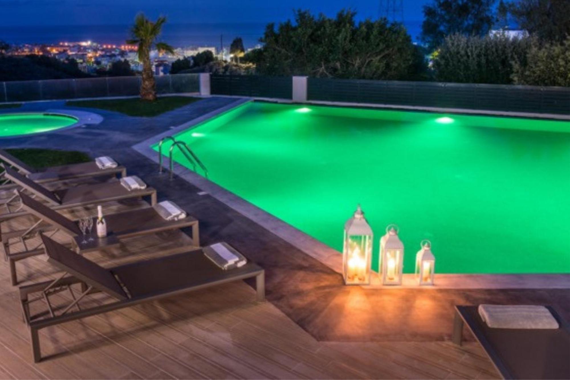 Orama Luxury Villa 4 Bedrooms With Private Pool Khersónisos Eksteriør bilde
