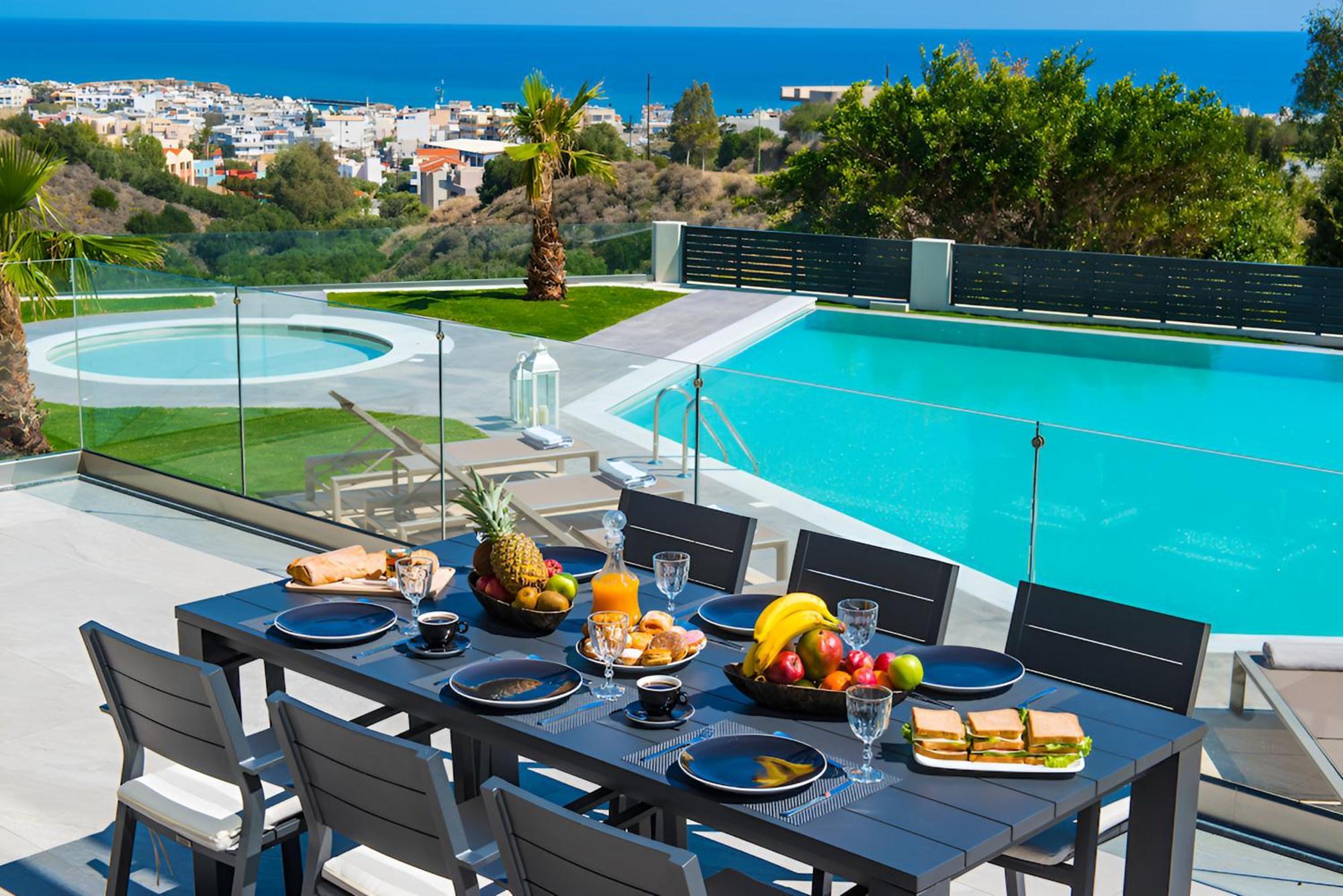 Orama Luxury Villa 4 Bedrooms With Private Pool Khersónisos Eksteriør bilde